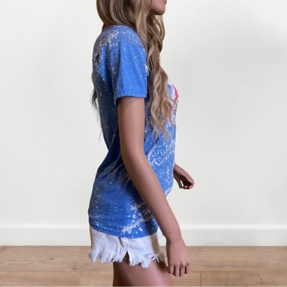 Women’s Bleached Distressed 4th of July Shirt Small - Picture 2 of 8